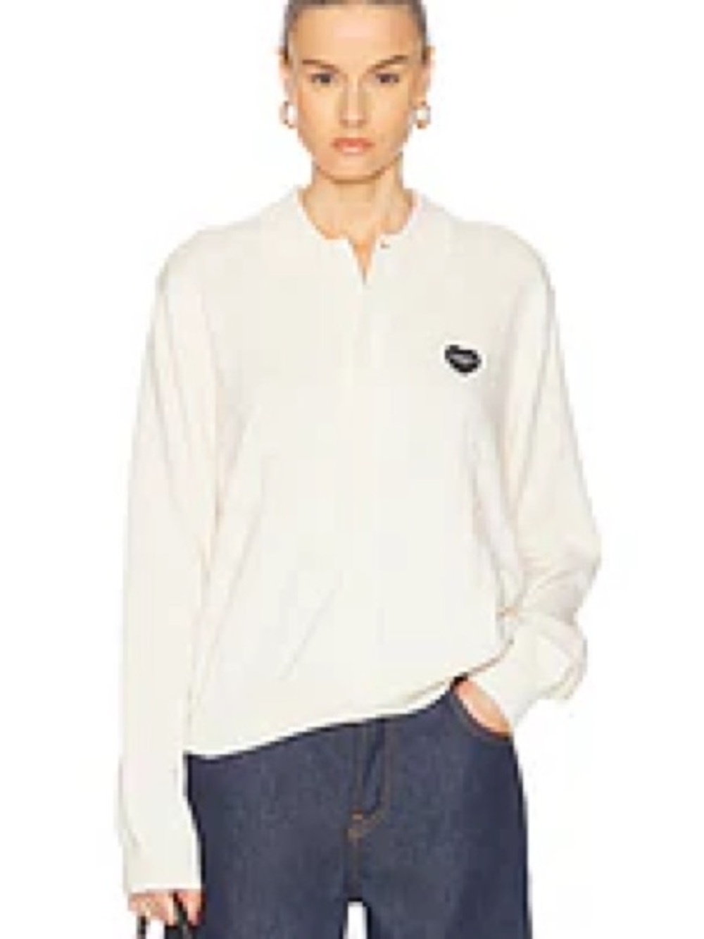 Carhartt WIP women’s Cream Button-Up Knit Sweater